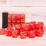 Red Peal 12mm pips dice 